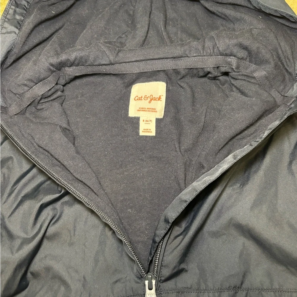 Cat & Jack Navy Hooded Jacket Full Zip Size S (6/7)
